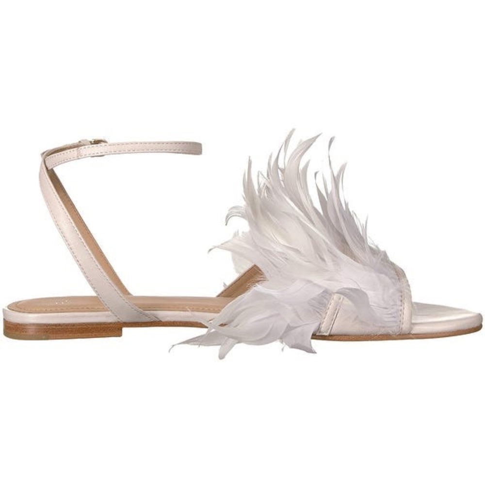 Pour La Victoire White Feather Sandals